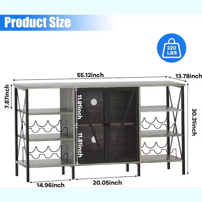 Multi-Functional Wine Rack - Space-Saving Bottle Storage, Ideal for Home Bar Kitchen Dining Area Decor & Organization