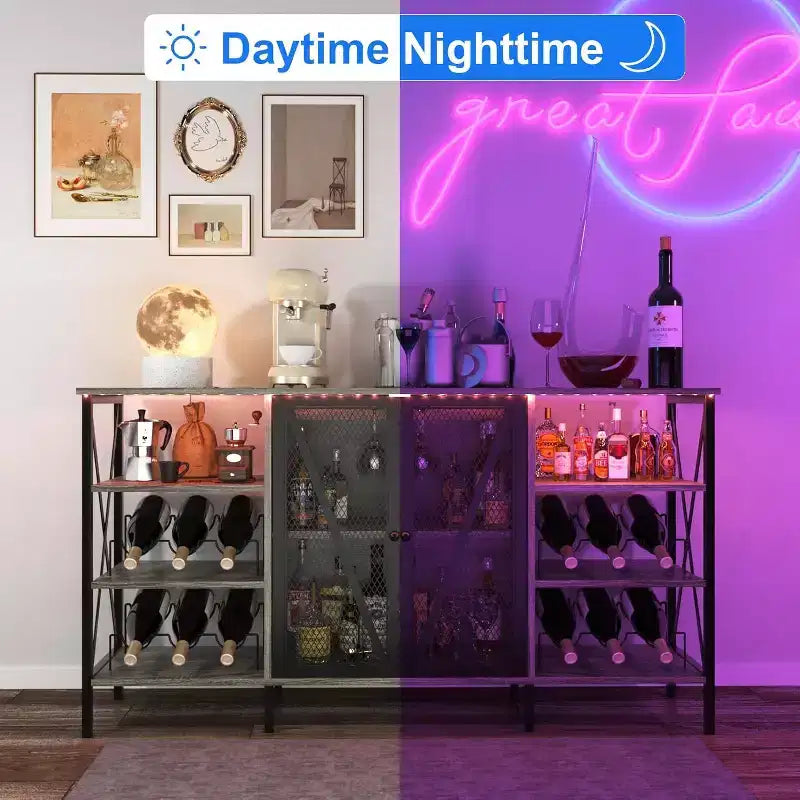 Multi-Functional Wine Rack - Space-Saving Bottle Storage, Ideal for Home Bar Kitchen Dining Area Decor & Organization