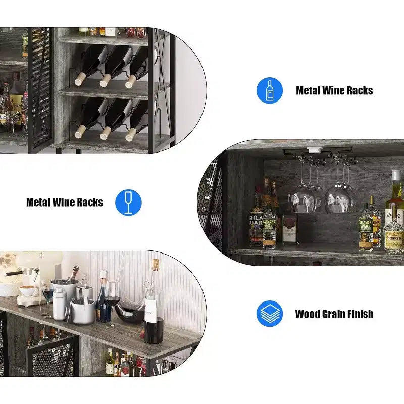 Multi-Functional Wine Rack - Space-Saving Bottle Storage, Ideal for Home Bar Kitchen Dining Area Decor & Organization