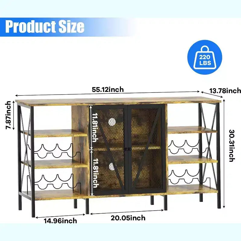 Multi-Functional Wine Rack - Space-Saving Bottle Storage, Ideal for Home Bar Kitchen Dining Area Decor & Organization
