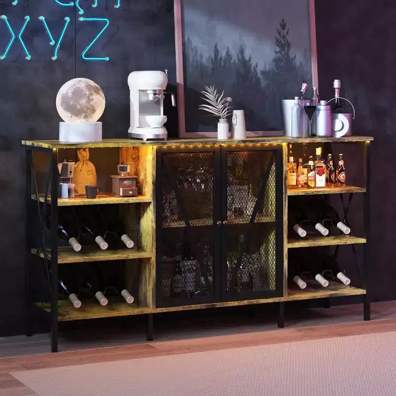 Multi-Functional Wine Rack - Space-Saving Bottle Storage, Ideal for Home Bar Kitchen Dining Area Decor & Organization