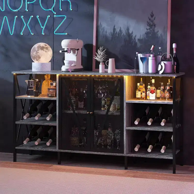 Multi-Functional Wine Rack - Space-Saving Bottle Storage, Ideal for Home Bar Kitchen Dining Area Decor & Organization