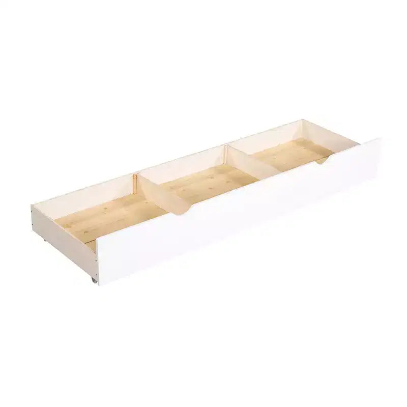L-Shaped Twin over Twin Bunk Bed with Trundle for 4 Kids, Wood Twin Size Bunk Bed Frame with Drawers