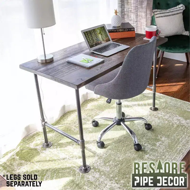 Solid Wood Desk Tabletop by Pipe Decor