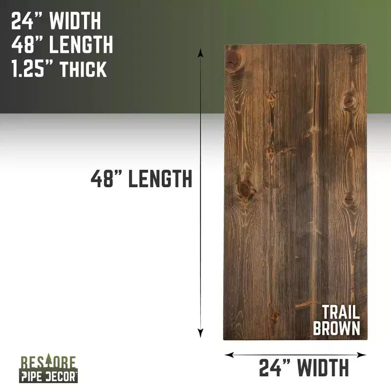 Solid Wood Desk Tabletop by Pipe Decor