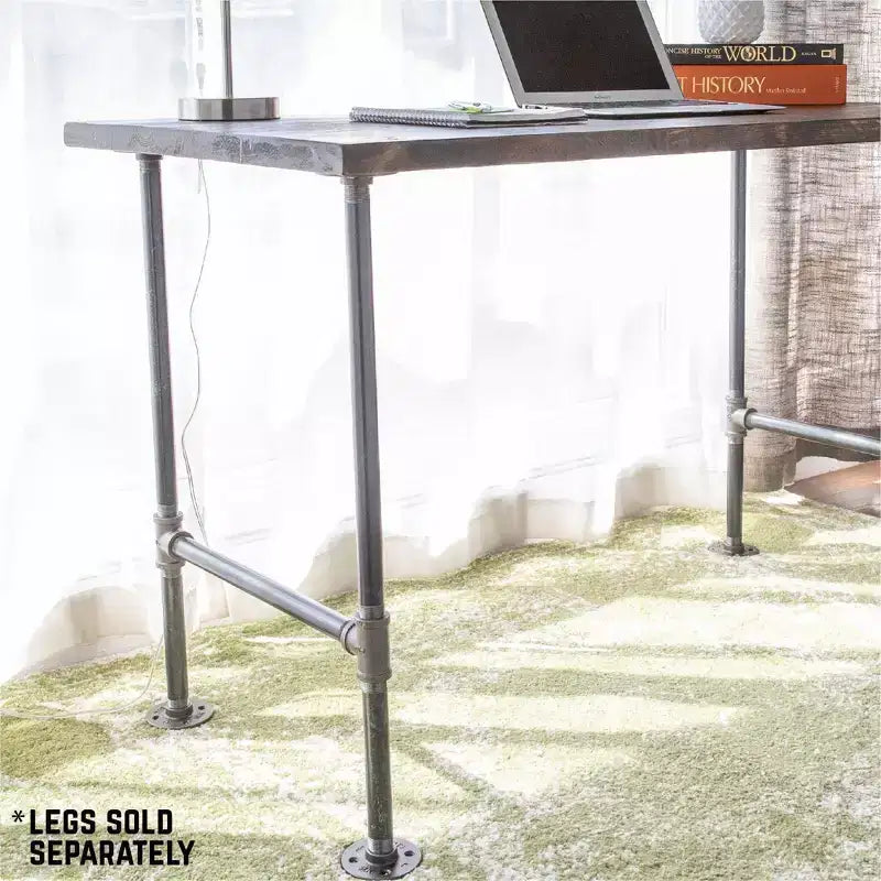 Solid Wood Desk Tabletop by Pipe Decor