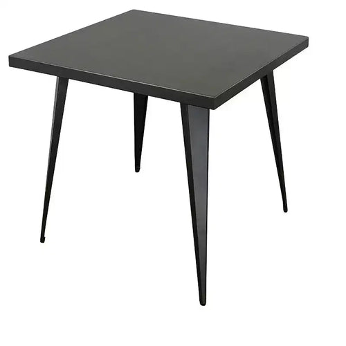 HomeRoots 32 Gray Steel and Metal Square Dining Table