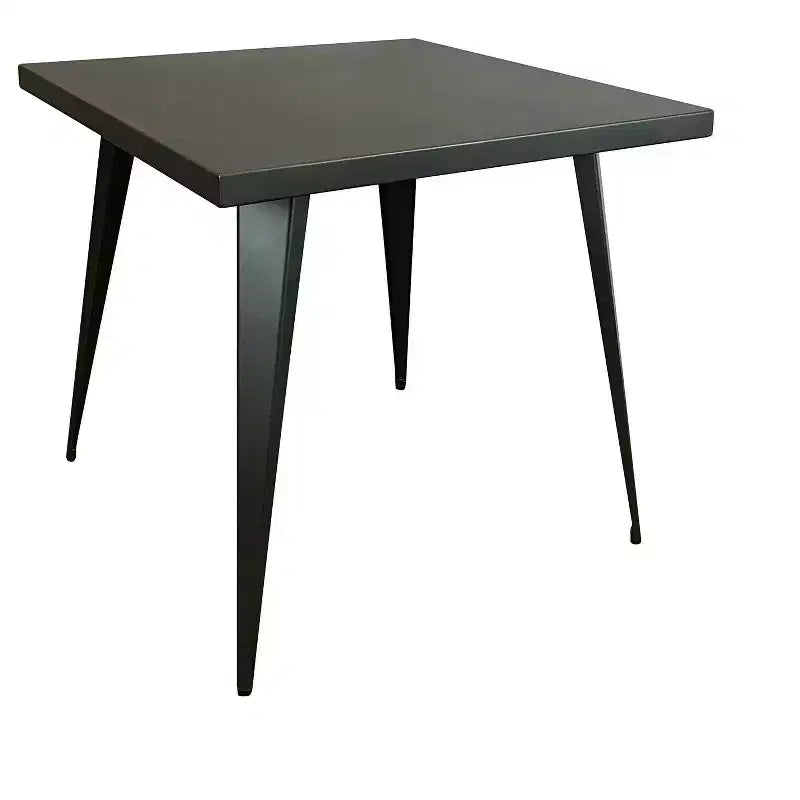 32 Gray Steel and Metal Square Dining Table