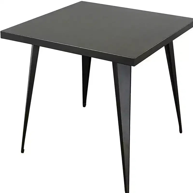 32 Gray Steel and Metal Square Dining Table