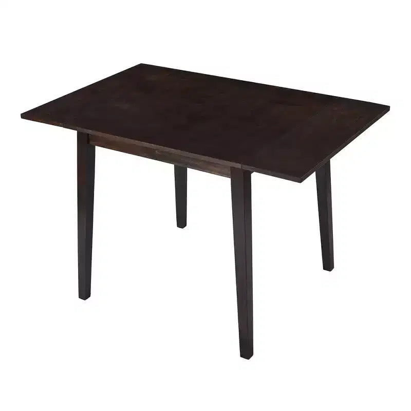 Extendable Dining Table, Kitchen Table with Rubberwood Legs, Folding Table for Dining Room, Small Space