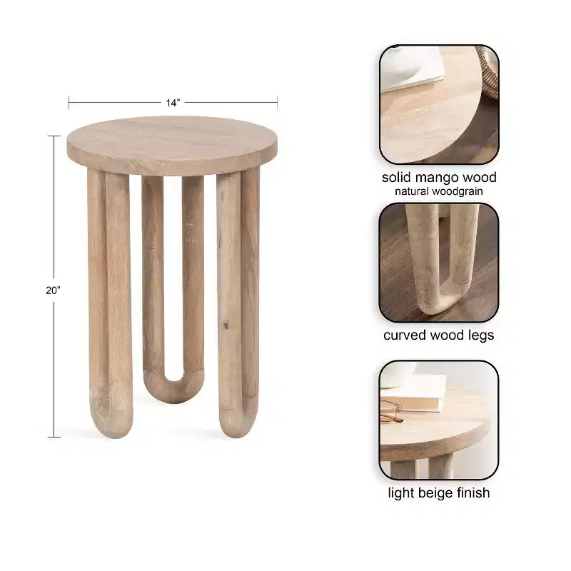 Kenzo Wood Side Table