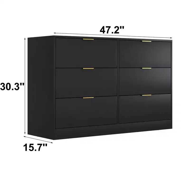 Modern 6/9 Drawers Simply Bedroom Dressers with Handle,Minimalist Wooden Dresser,Chest of Drawers for Bedroom,Entryway