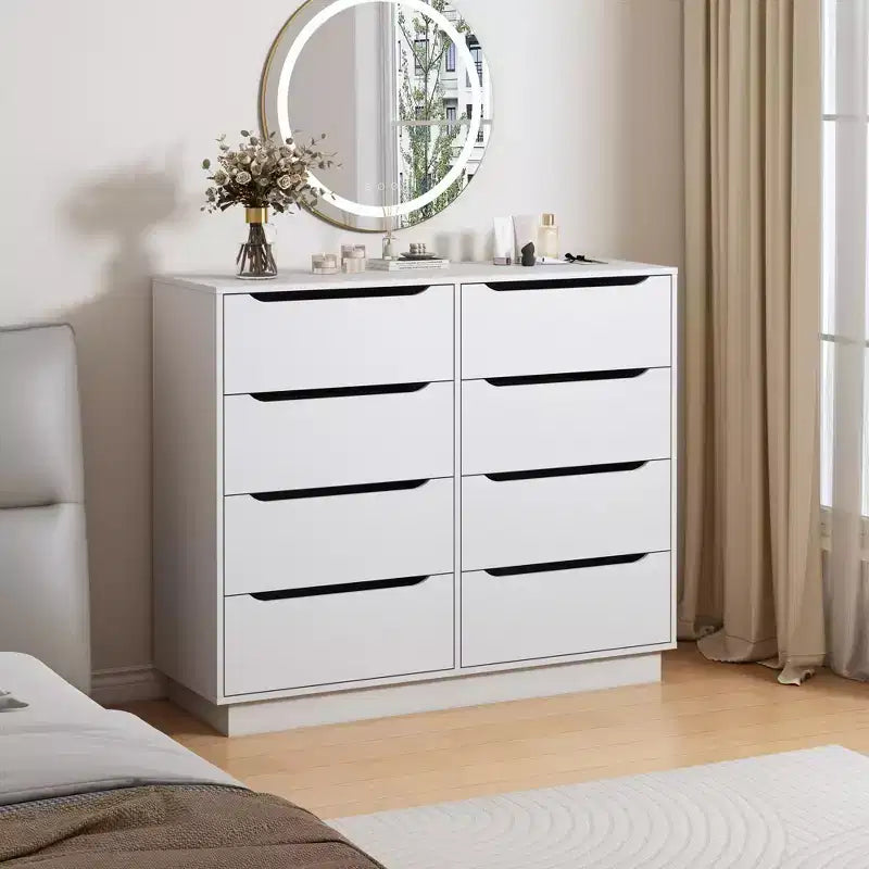 Modern 6/9 Drawers Simply Bedroom Dressers with Handle,Minimalist Wooden Dresser,Chest of Drawers for Bedroom,Entryway